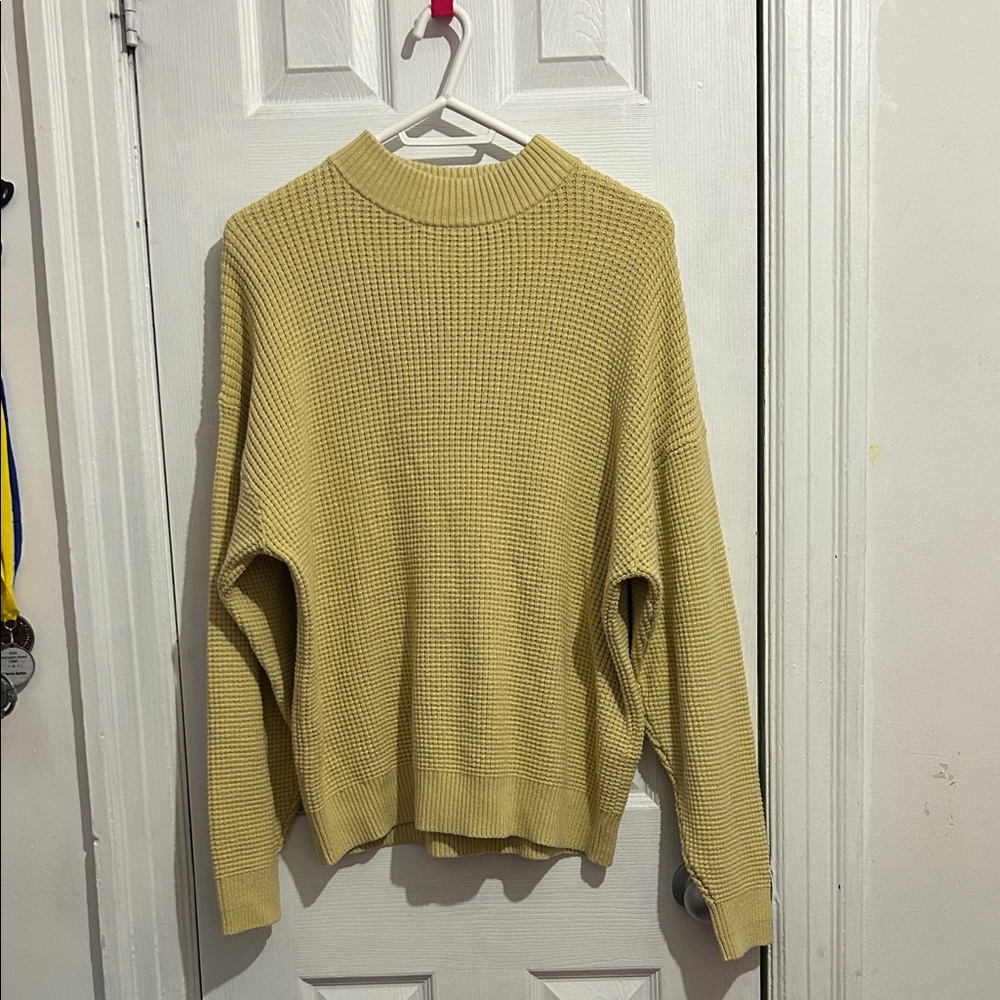 TNA light yellow Cowl Neck Sweater